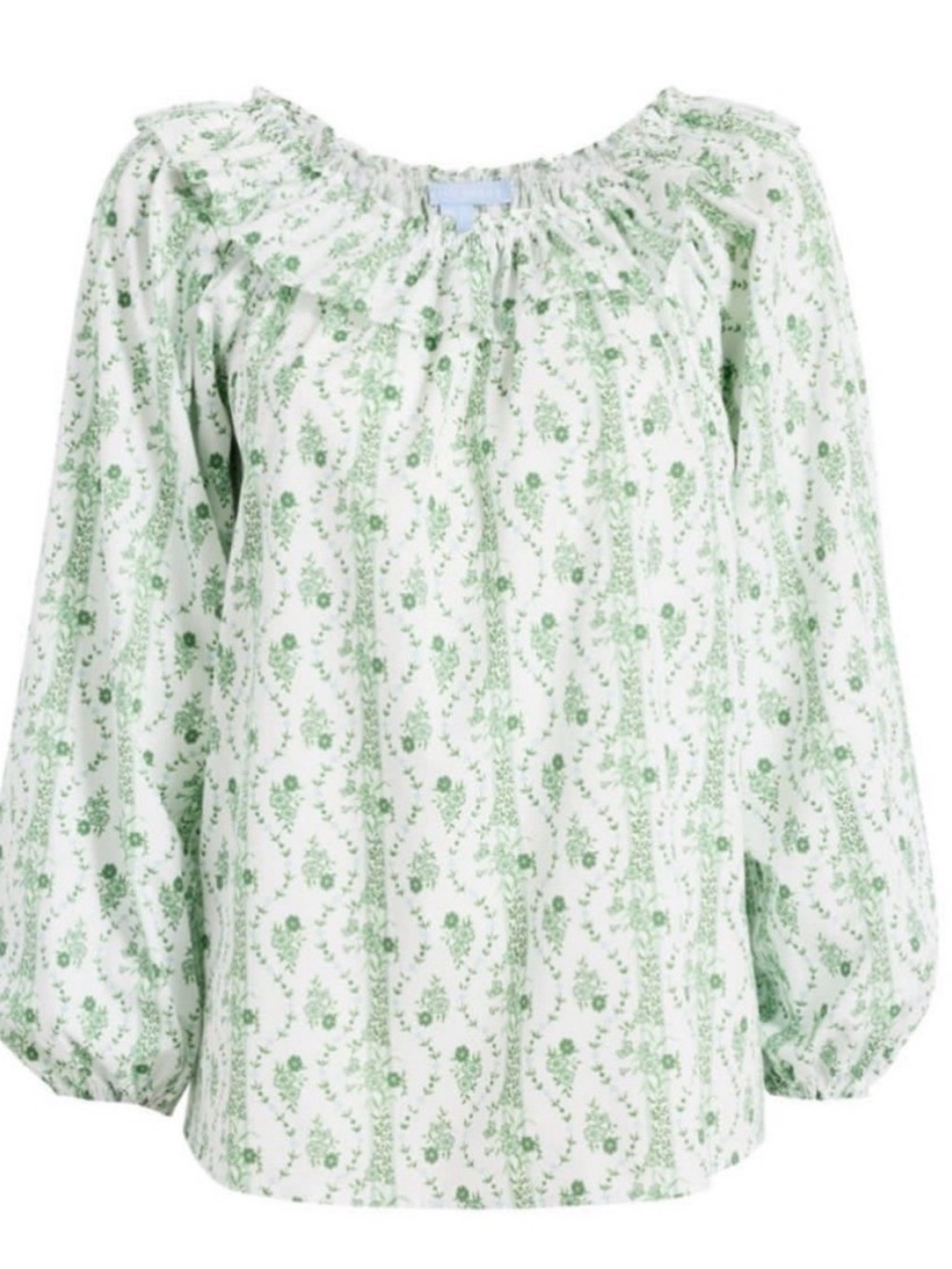 Hill House Home - Lena Top XXL - Green Vine Stripe - Rare Retired Print!